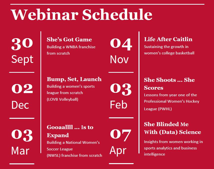 Webinar Schedule