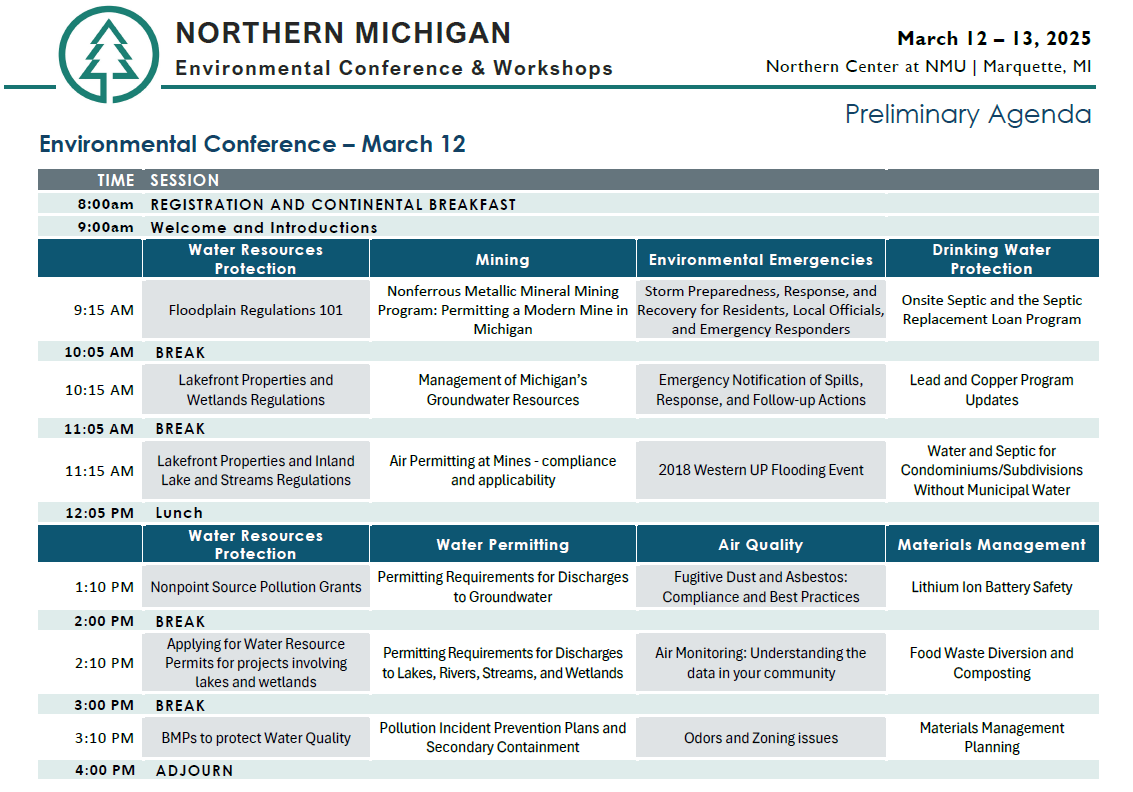Agenda at a Glance